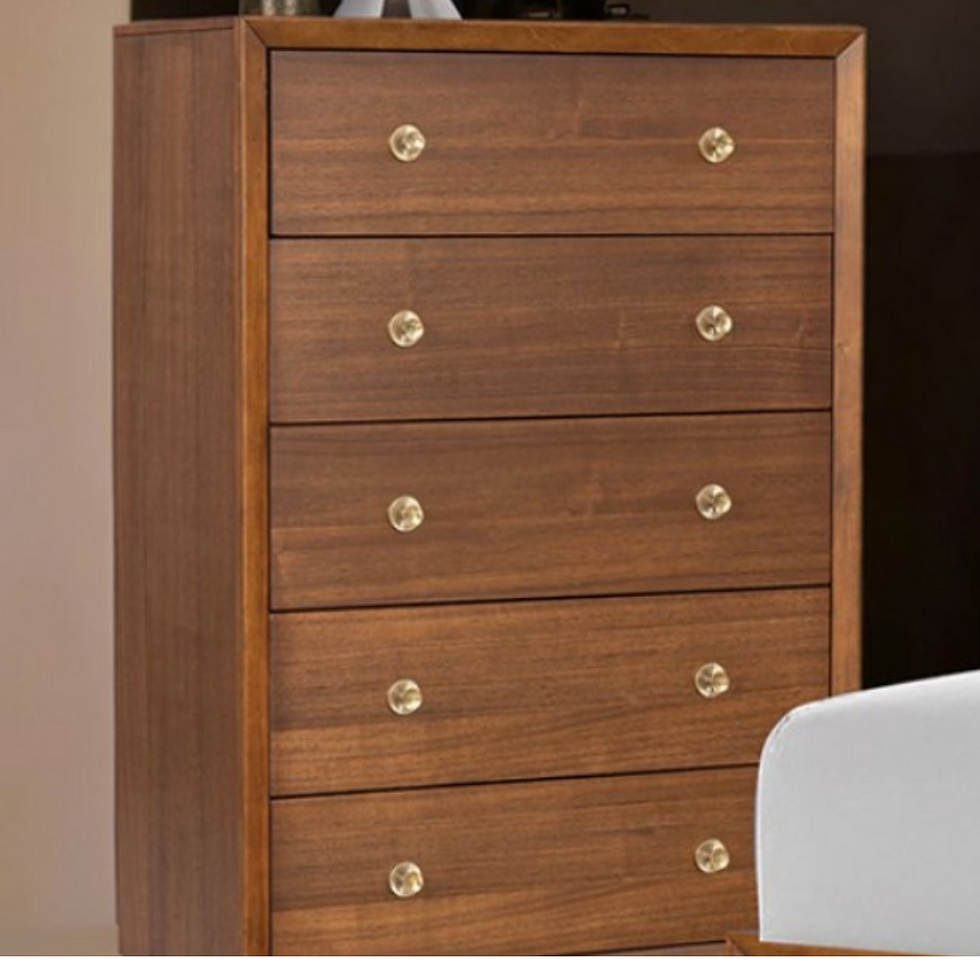 Hepburne 5 Drawer Chest in Walnut Finish