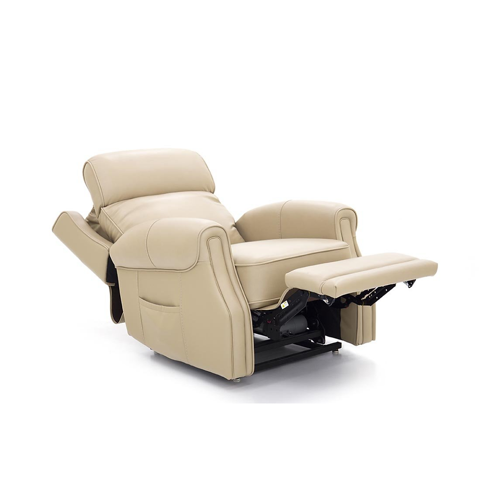 Thumbnail: Lance Leather Power Lift Recliner in Sorrento Sand