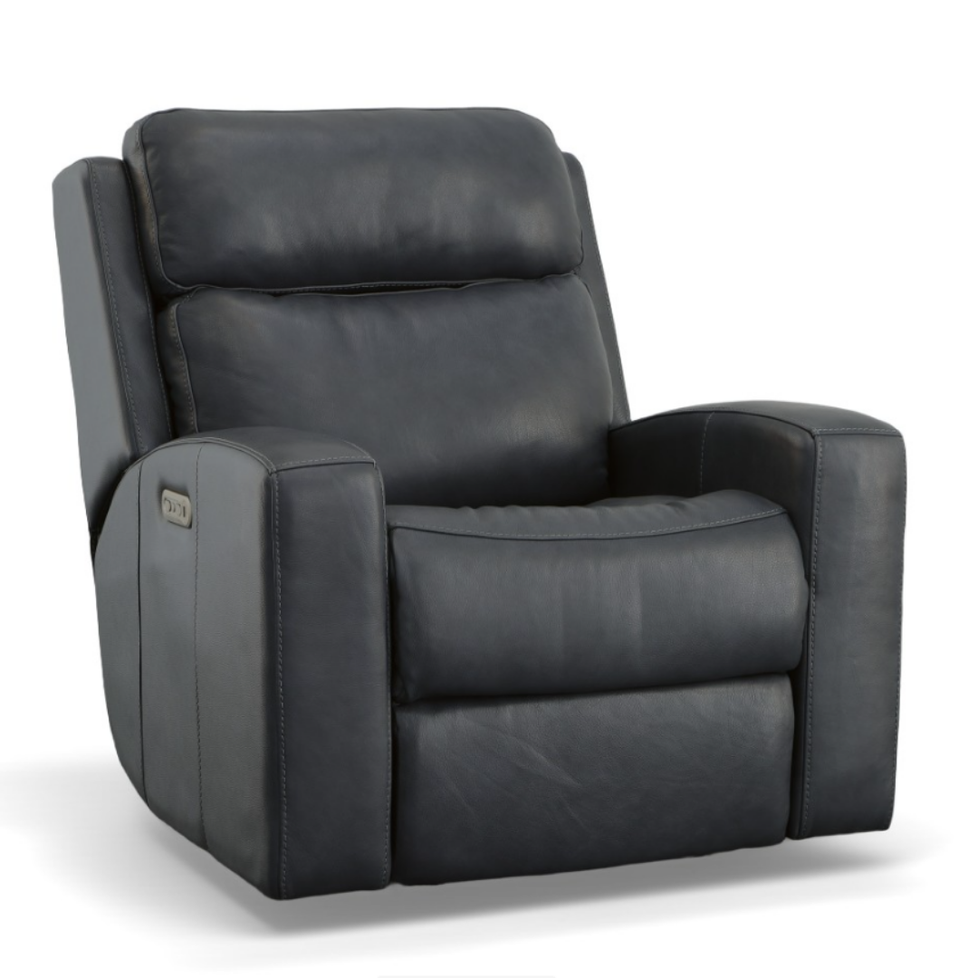 Cody Power Glider Recliner w Power Headrests in Leather by Flexsteel
