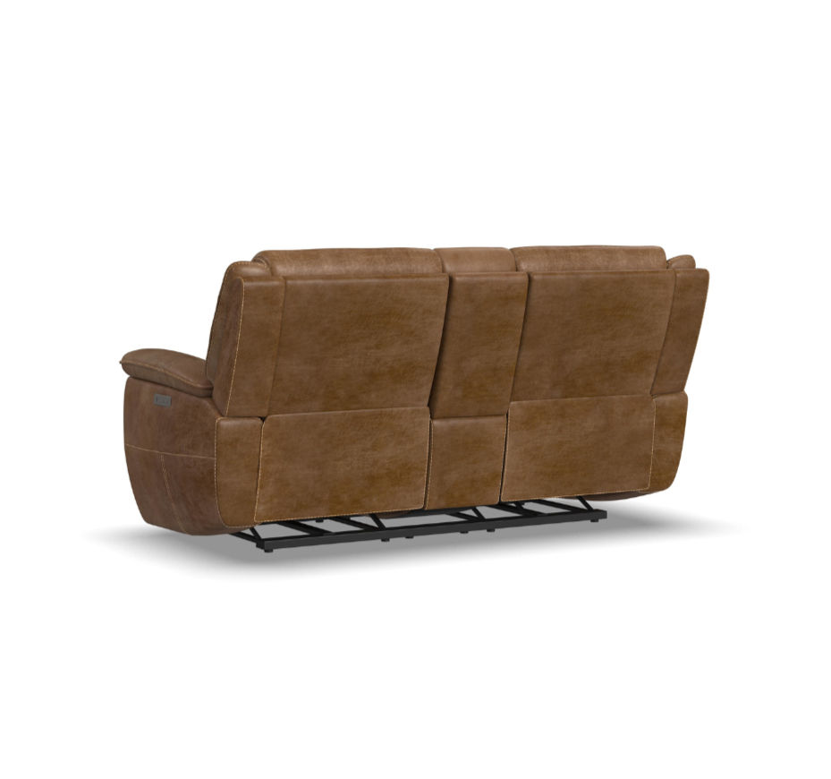 Thumbnail: Beau Power Reclining Loveseat w/ Console & Adj Headrests in  Fabric: Silt