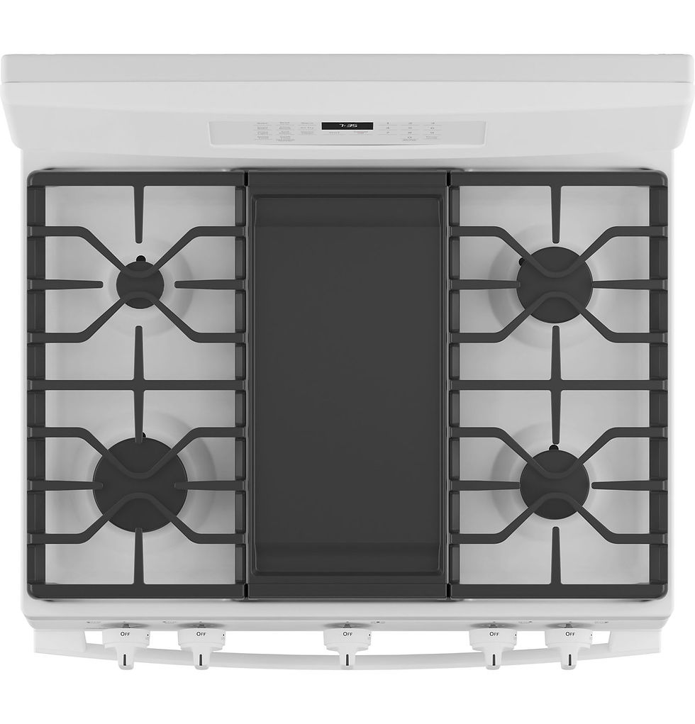 Thumbnail: GE 30" Freestanding Gas Convection Range w/ No Preheat Air Fry White