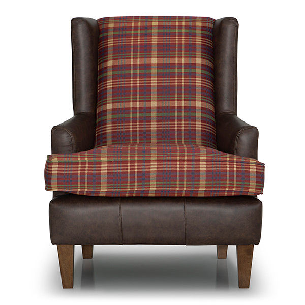Thumbnail: Field & Stream Sterling Stationary Chair in Fabric: Classic/Leather: Dark Brown
