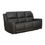 Thumbnail: Pierce Power Reclining Sofa w/ Lumbar and Drop down Table in Leather: Dark Grey