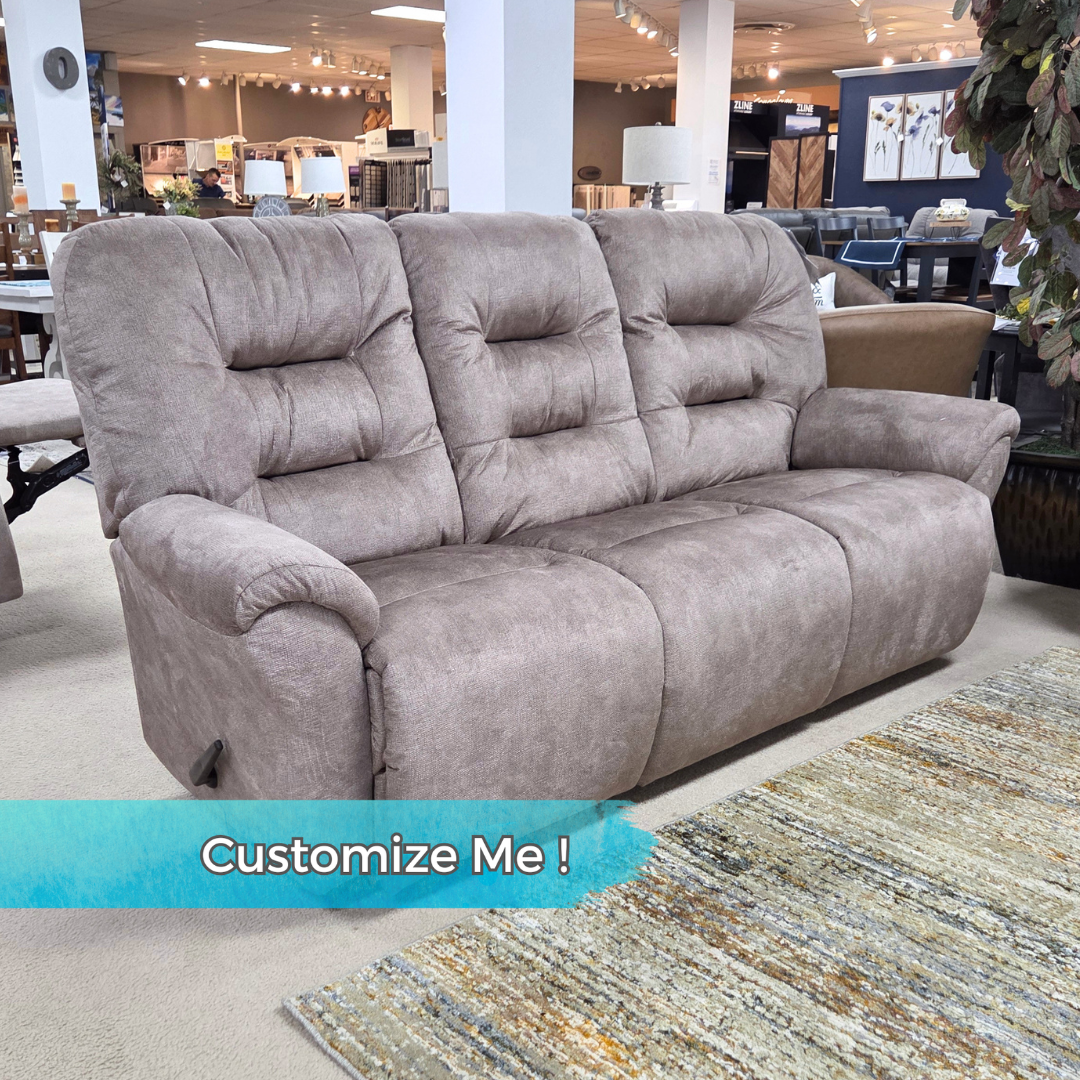 Unity Manual Reclining Space Saver Sofa in Fabric: Desert