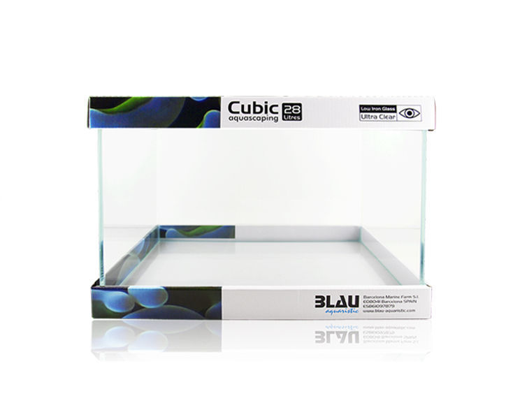 Cubic Aquascasping Weissglas Blau Aquaristic