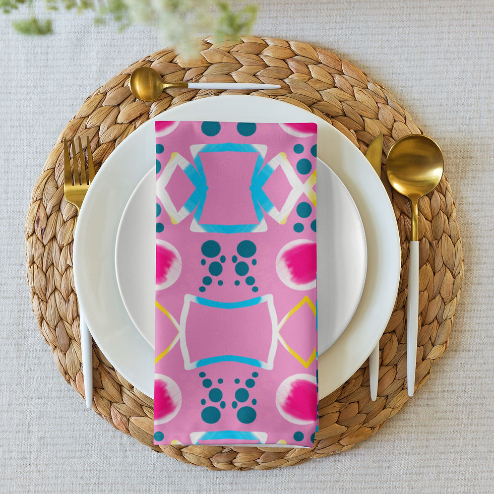 Thumbnail: The Heirloom Napkin in Vivi's Vibe- Violet Rhapsody