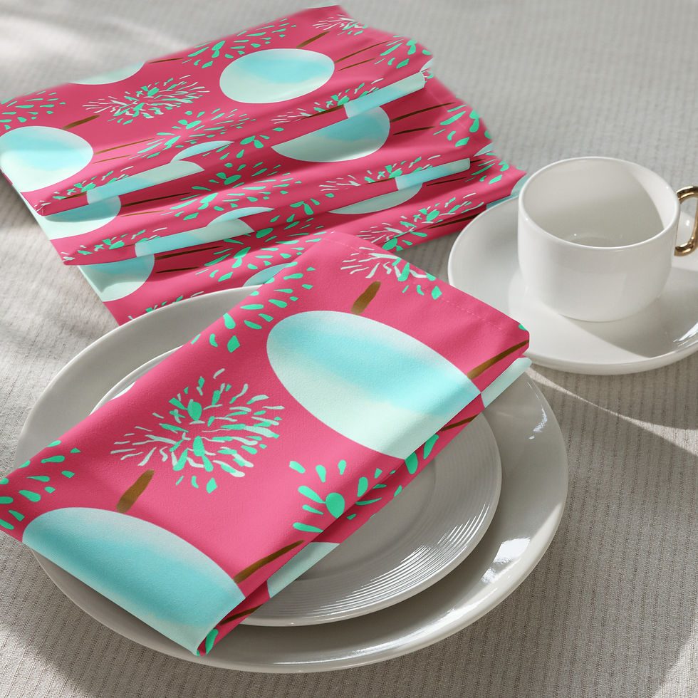 Thumbnail: The Heirloom Napkin in Marisol- Flamingo Bay