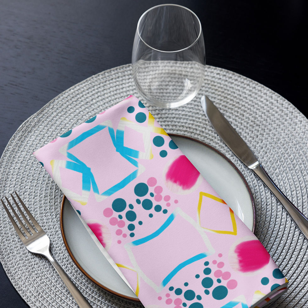 Thumbnail: The Heirloom Napkin in Vivi's Vibe- Violet Rhapsody