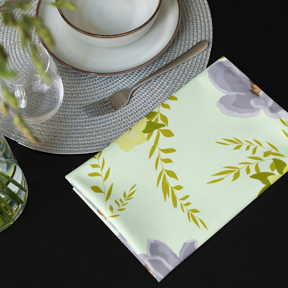 Thumbnail: The Heirloom Napkin in Isabel Grace- Soft Sea