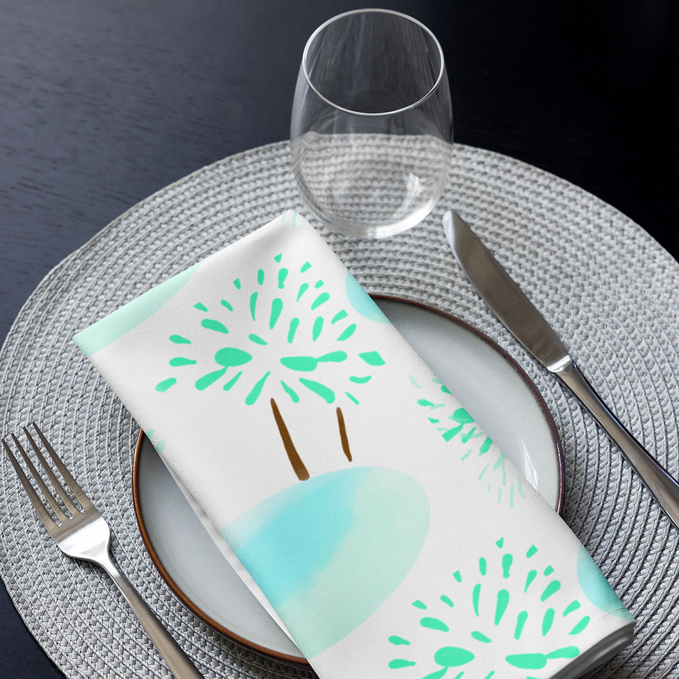 Thumbnail: The Heirloom Napkin in Marisol- Seaside Breeze