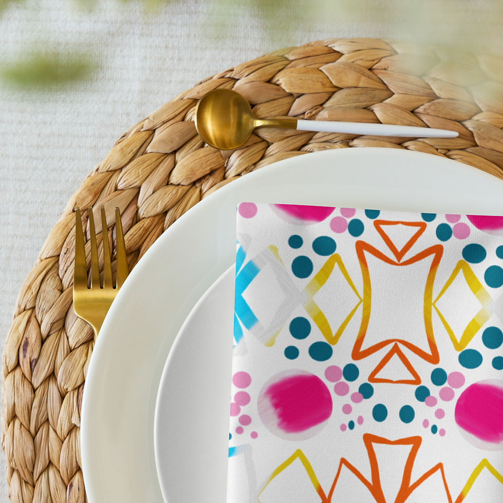 Thumbnail: The Heirloom Napkin in Vivi's Vibe- Luminous Glow