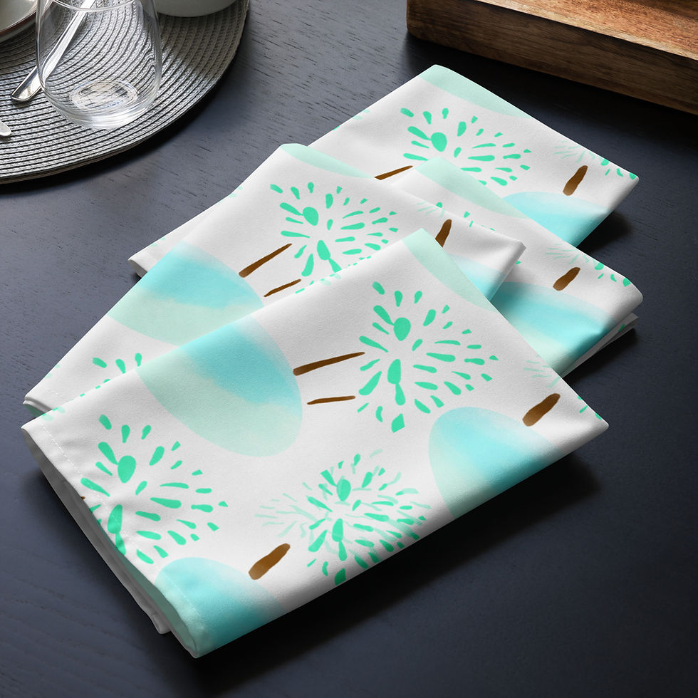 Thumbnail: The Heirloom Napkin in Marisol- Seaside Breeze