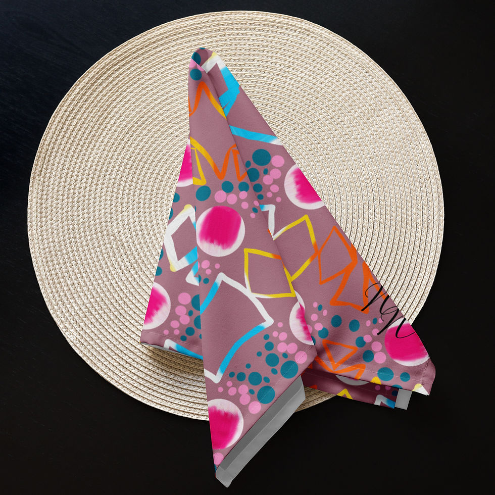 Thumbnail: The Heirloom Napkin in Vivi's Vibe- Soft Serenade