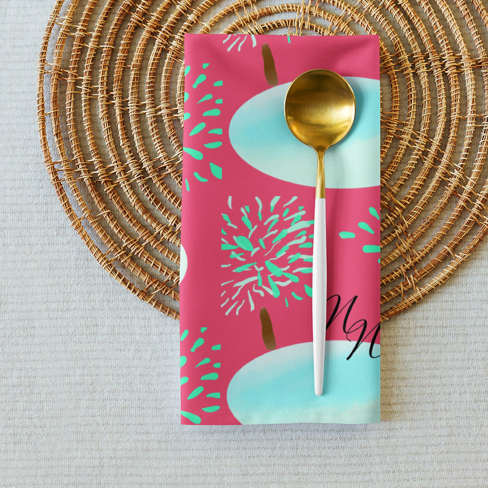 Thumbnail: The Heirloom Napkin in Marisol- Flamingo Bay