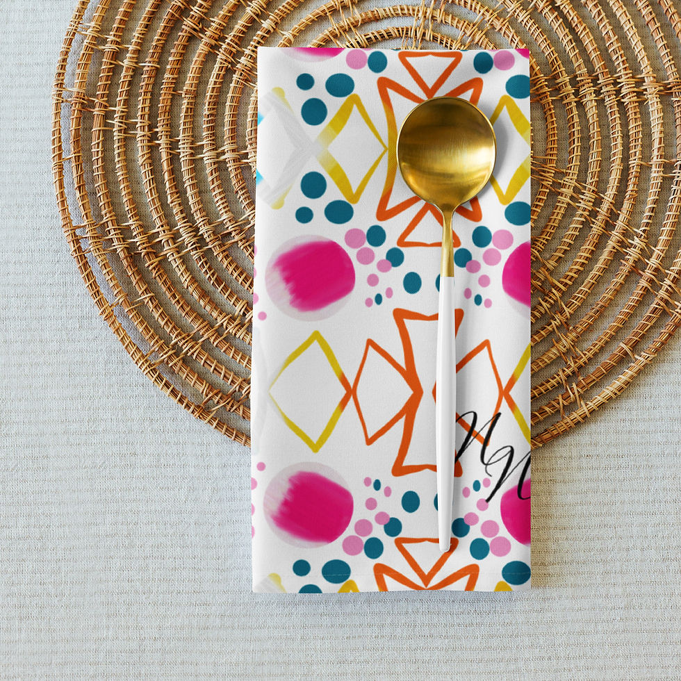 Thumbnail: The Heirloom Napkin in Vivi's Vibe- Luminous Glow