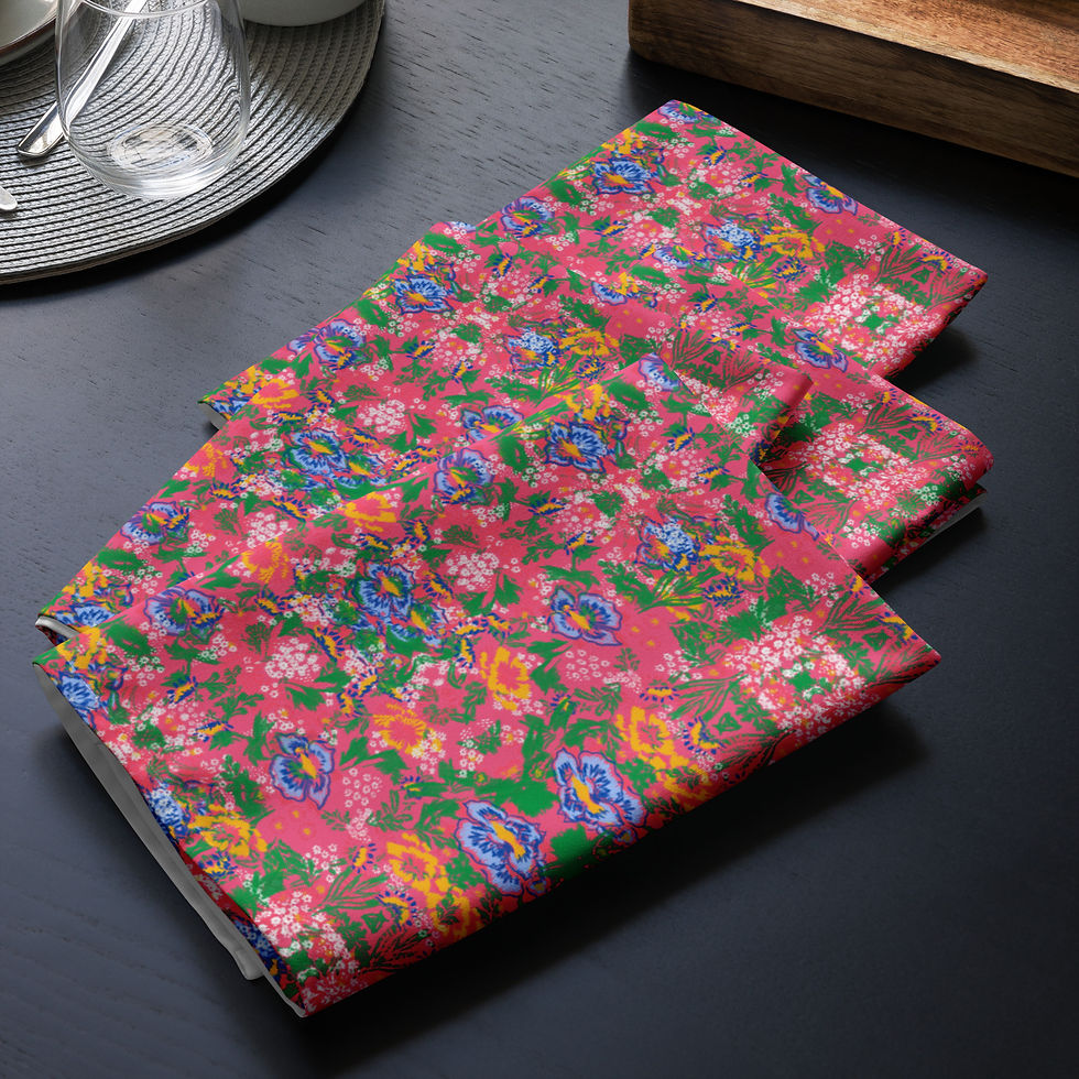 Thumbnail: The Heirloom Napkin in Colette's Sketchbook- Electric Bloom