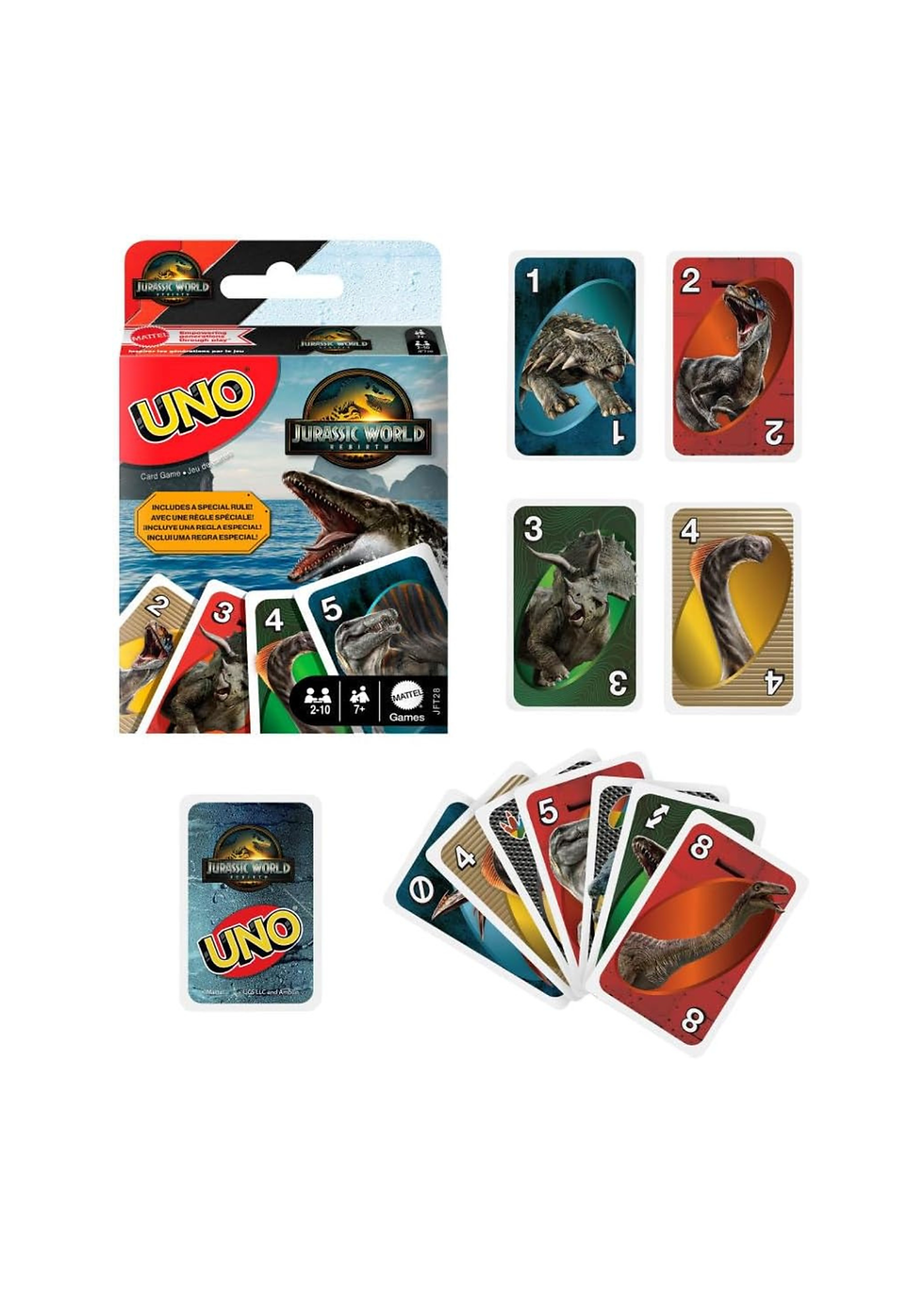 Miniatura: JUEGO DE MESA MATTEL UNO JURASSIC WORLD REBIRTH