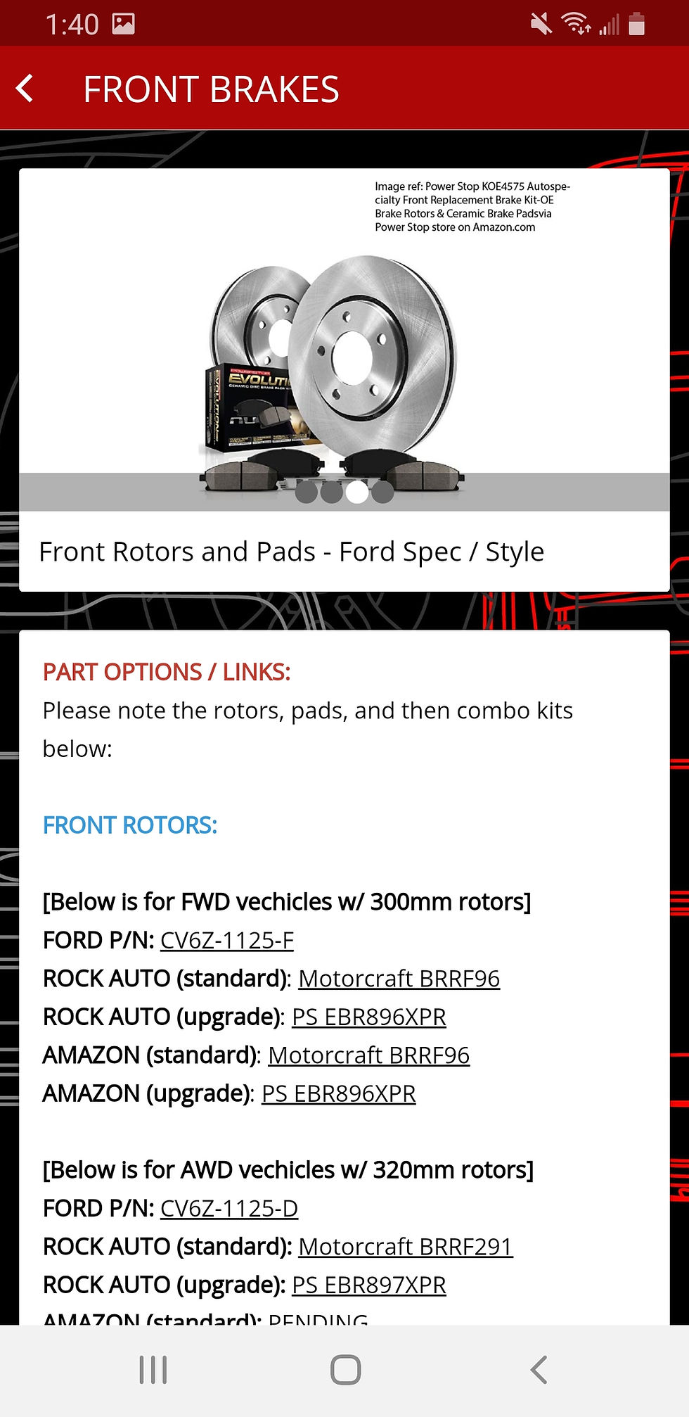 Parts Listing Example