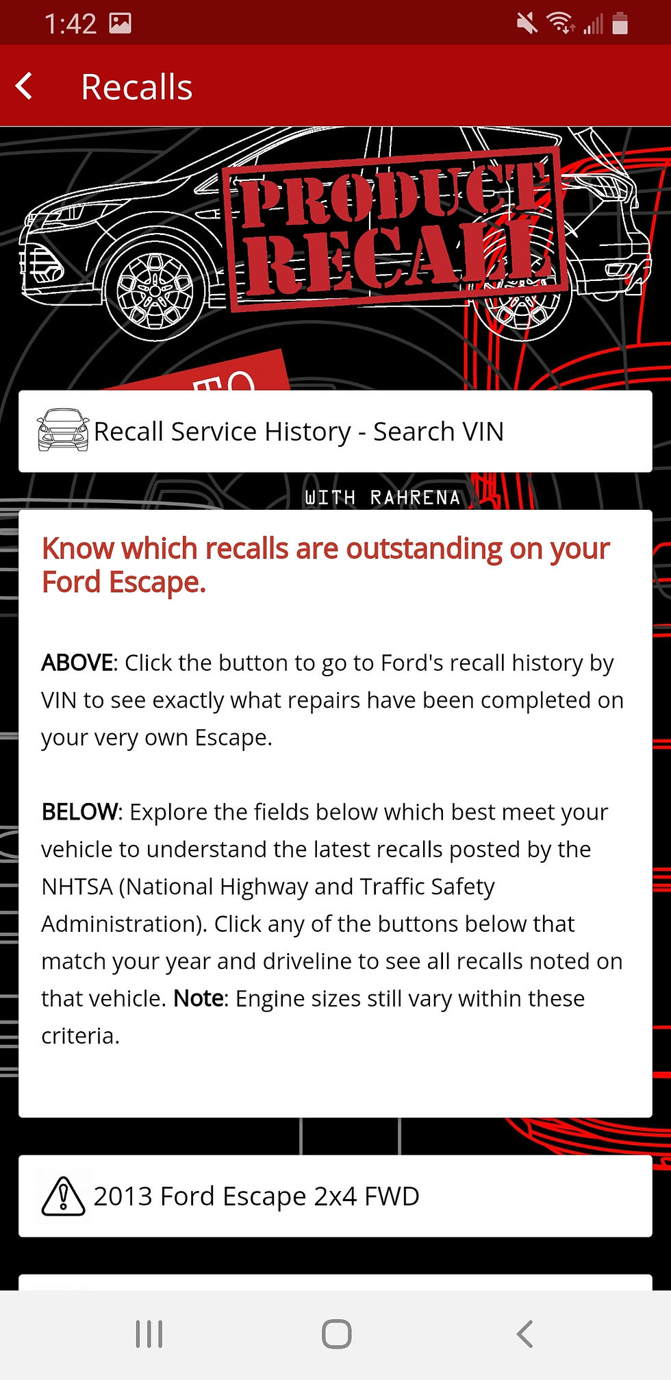 Recall Lookup