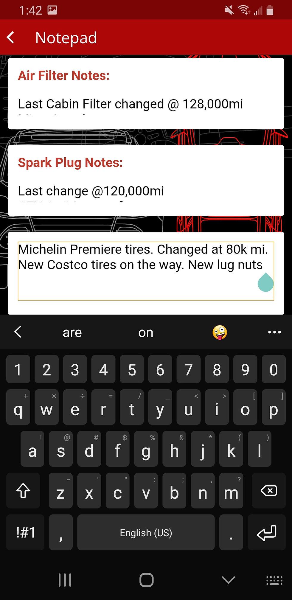 Entering text in Notepad