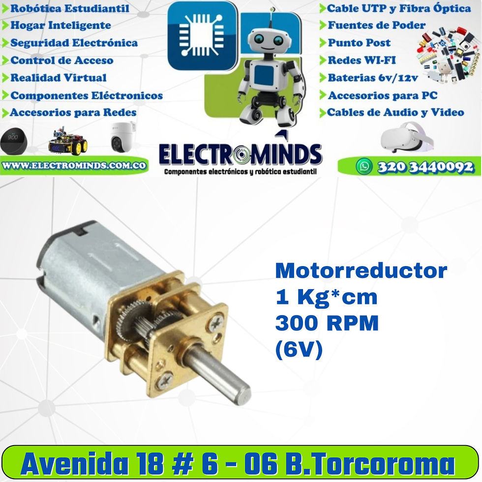 Motorreductor 1 Kgcm 300 RPM (6V)