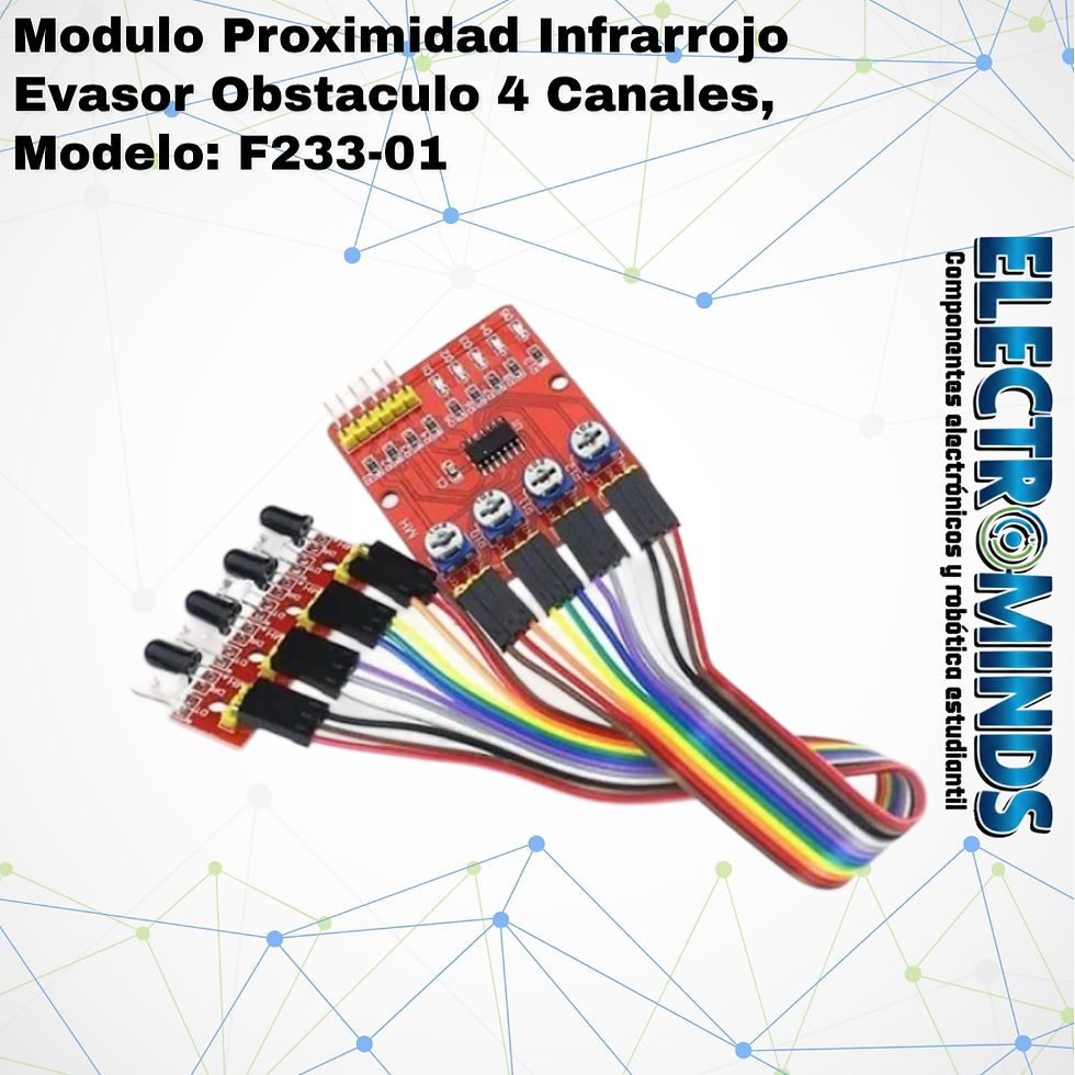 Modulo Proximidad Infrarrojo Evasor Obstaculo 4 Canales, Modelo: F233-01