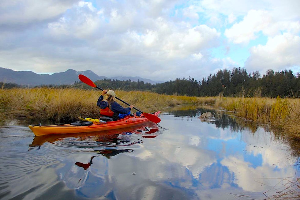 kayaking around the coastal Oregon area