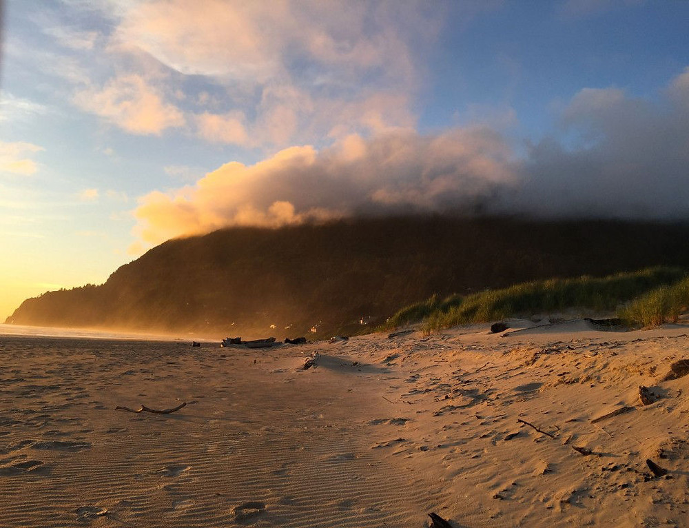 Manzanita weather rolls over Neahkahnie and Manzanita Beach