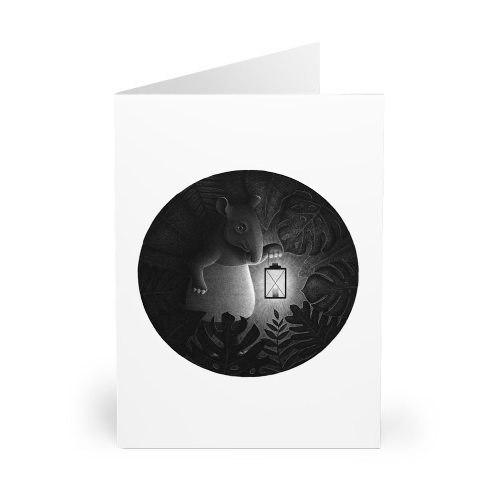 Tapirs Are Night Creatures Greeting Cards (5 Pack)