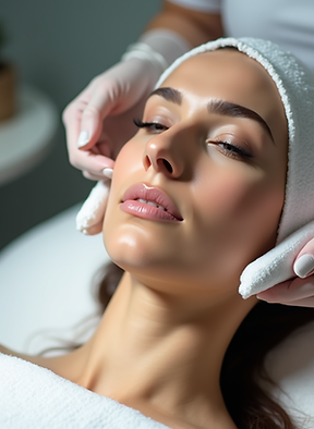 woman receiving advanced aesthetic facial treatment in luxury clinic.png