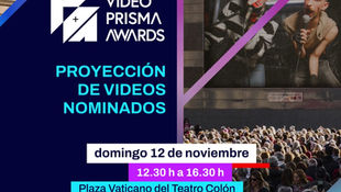 Video Prisma Awards proyecta videoclips nominados al aire libre