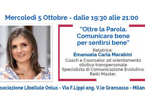 5 ottobre: Oltre la Parola. Comunicare bene per sentirsi bene. Prenota il tuo posto!