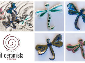 Le Libellule in ceramica, hand made by Luca Falanga