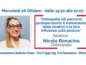 26 ottobre: osteopatia nel percorso postoperatorio con Nicole Bonacina