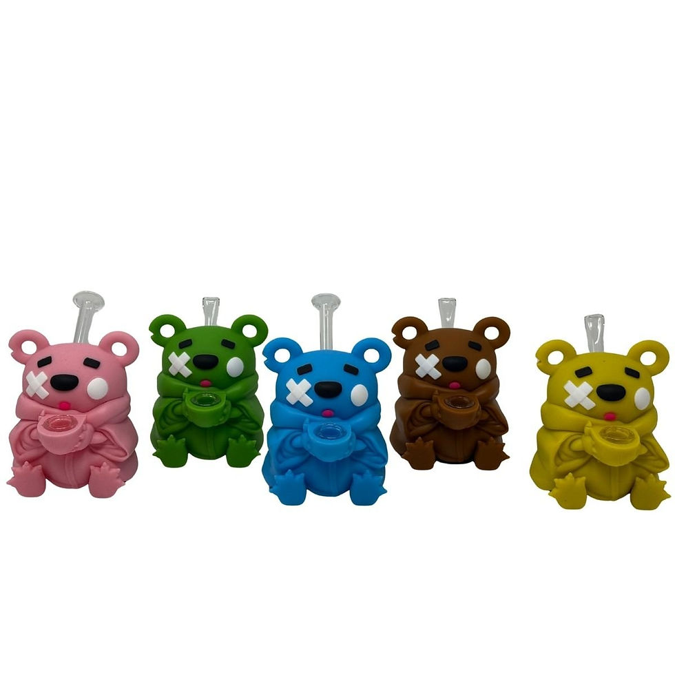 Thumbnail: WP95 Silicone Tongue Bear - BLUE image