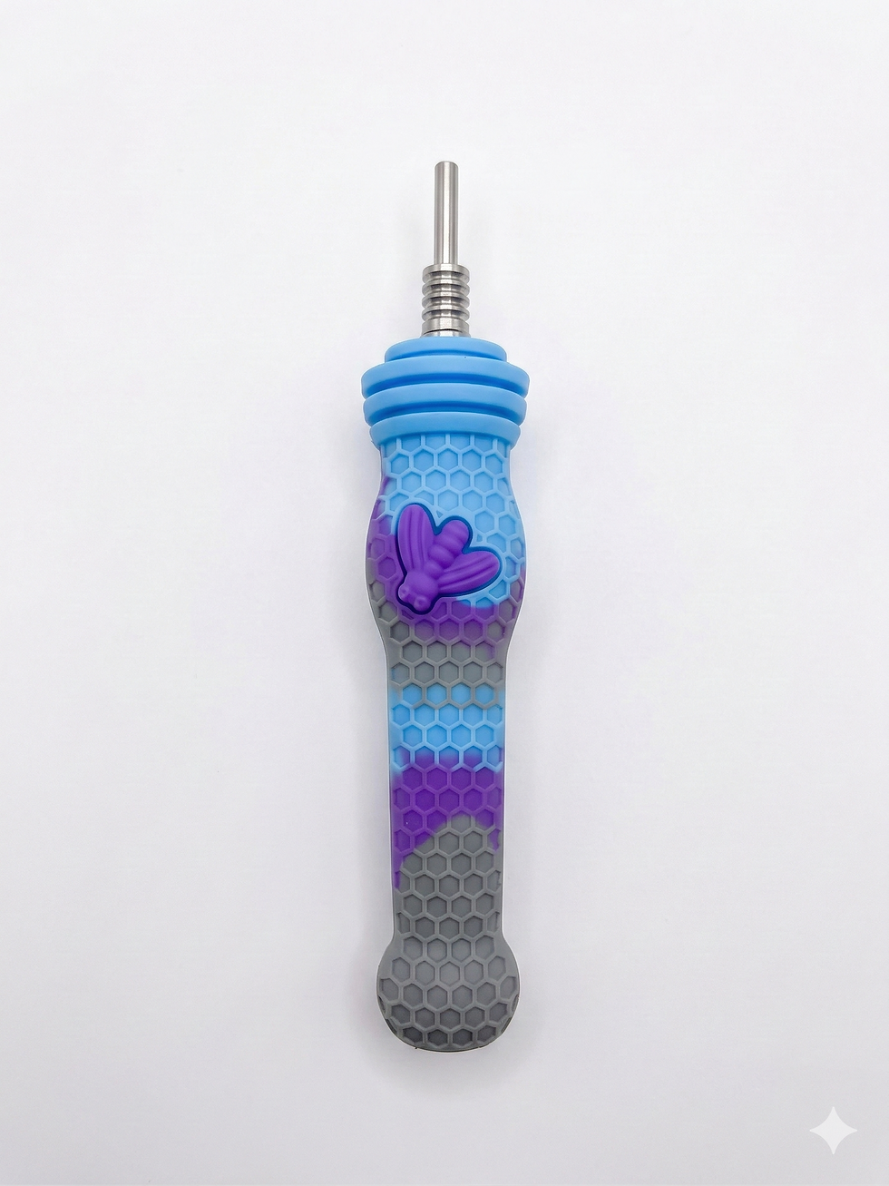 Thumbnail: NT001 SILICONE HONEY STRAW - BLUE_PURPLE_GREY image