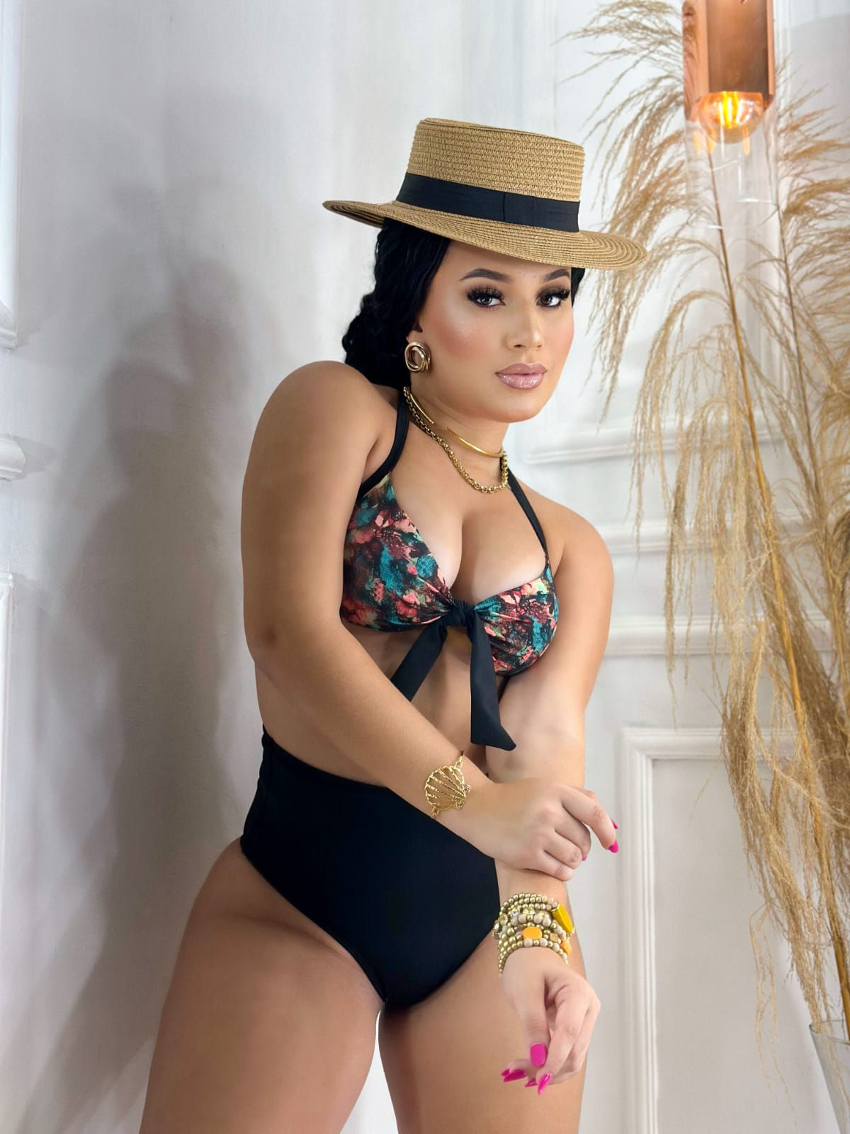 Biquini hot pant  top com bojo