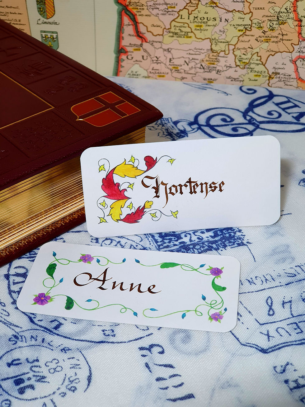 Miniature : Marque place personnalisé "motif gothique"