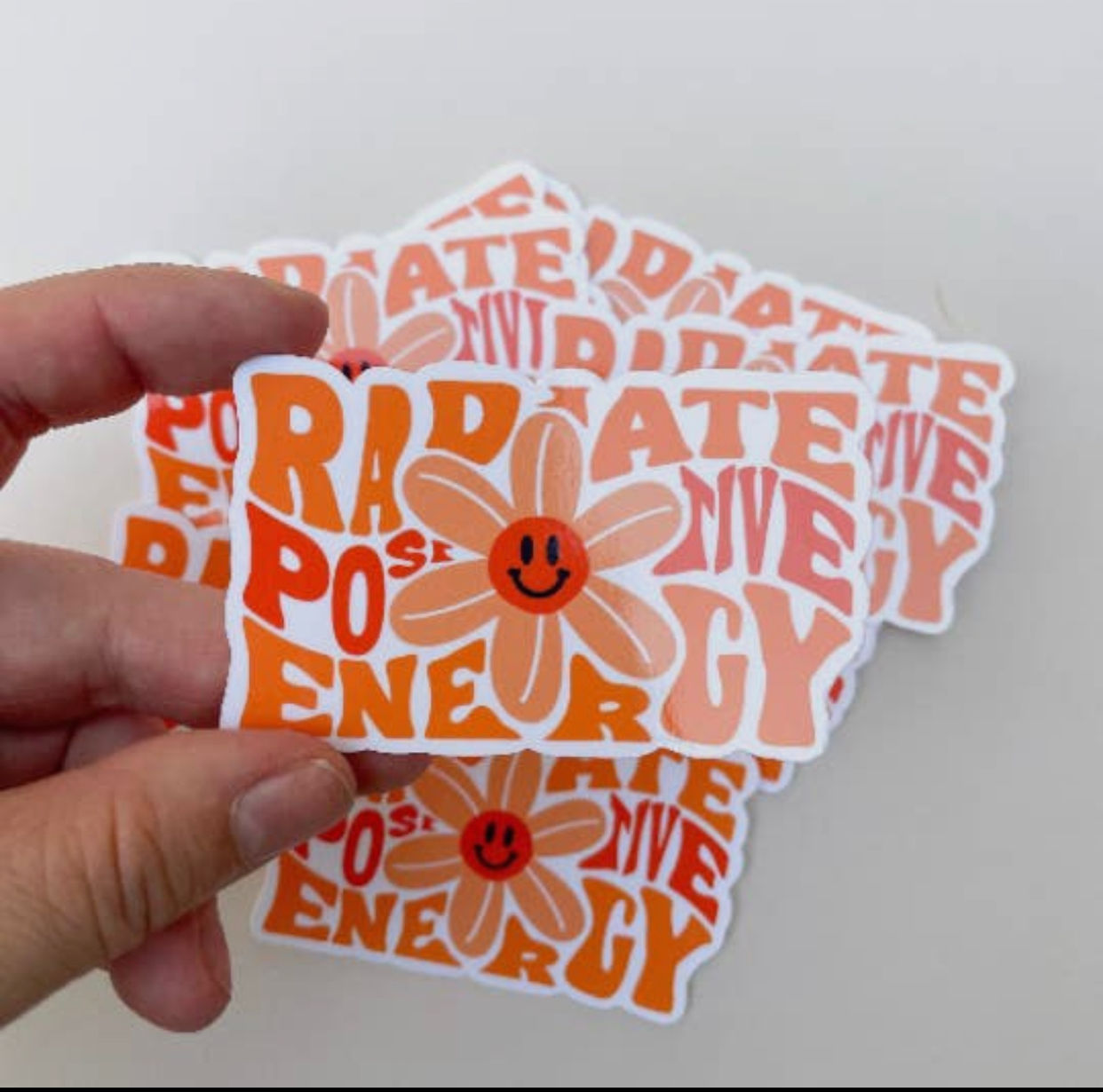 Radiate positive energy sticker