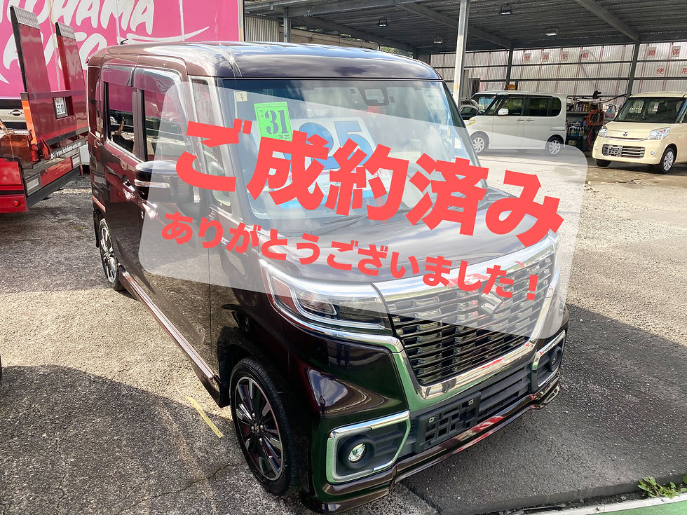 【ご成約済みです】スズキ　スペーシアカスタム HYBRID【パープル】