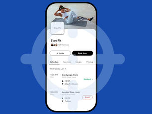 Wix Bookings mobile app showing online appointment scheduling and booking system for service businesses in Tasmania