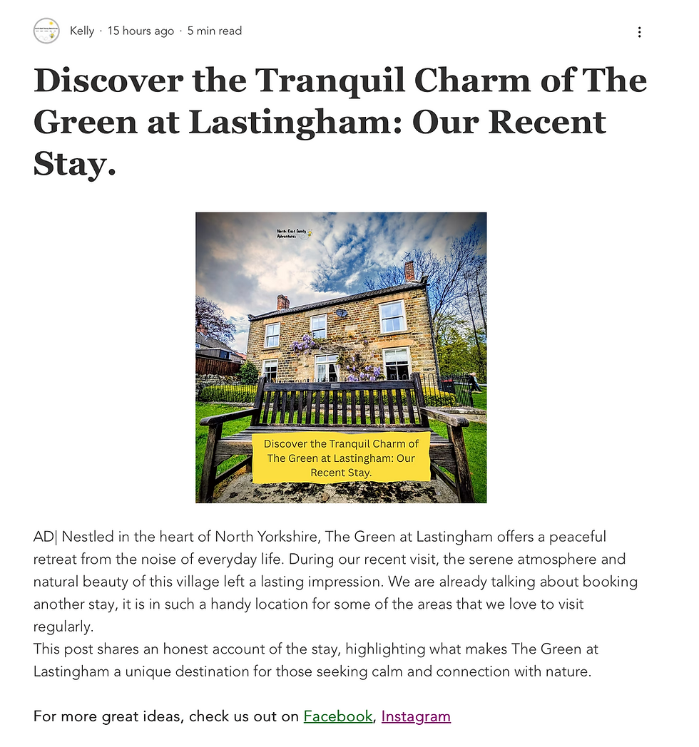 Discover the tranquil Charm of The Green, Lastingham. North York Moors.