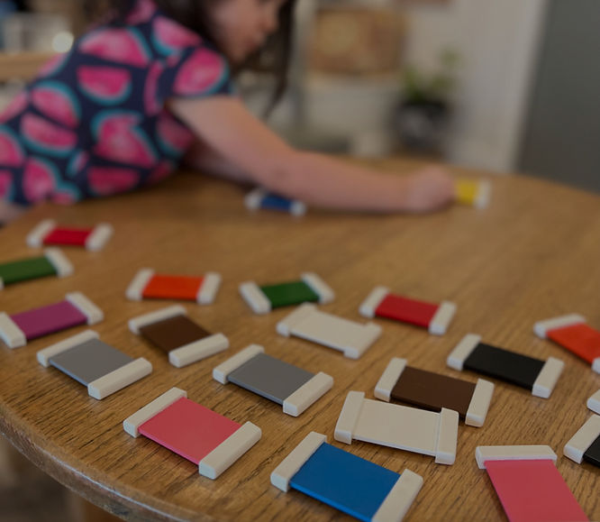 Montessori classroom with hands-on learning materials