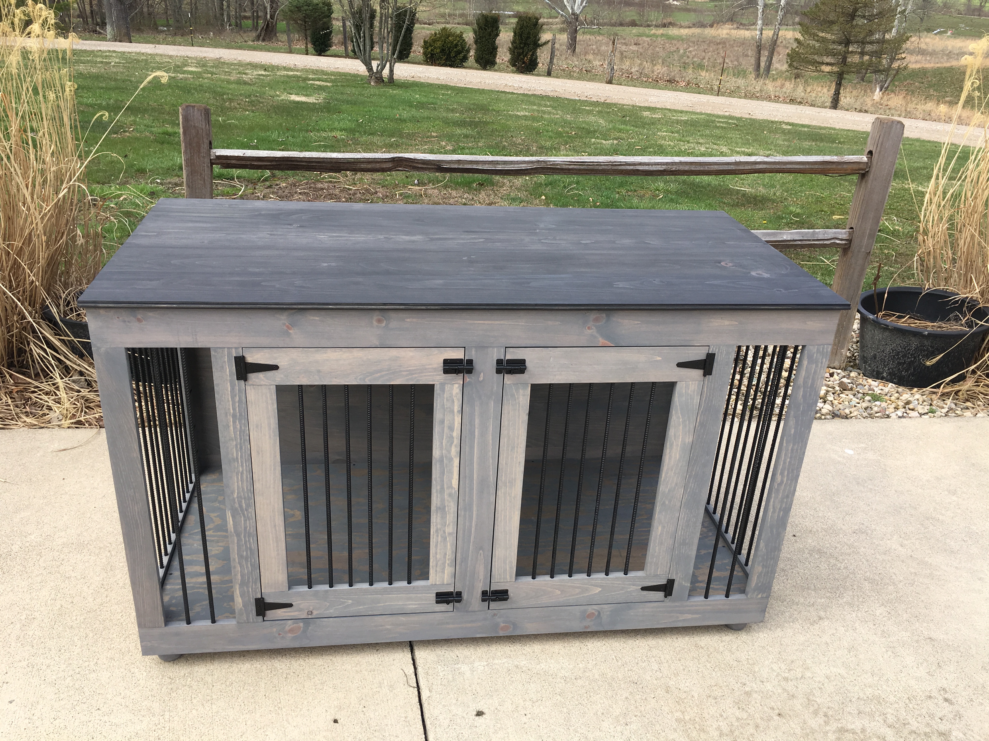 Custom size grey w/ black top