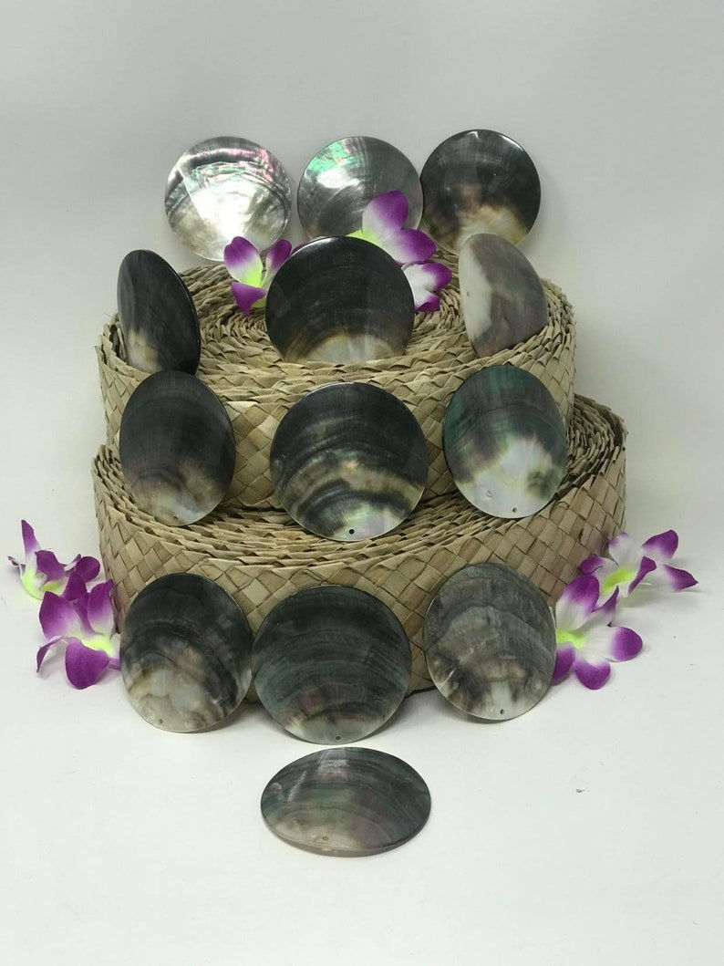 Thumbnail: Drilled Black Lip Mother of Pearl Shell