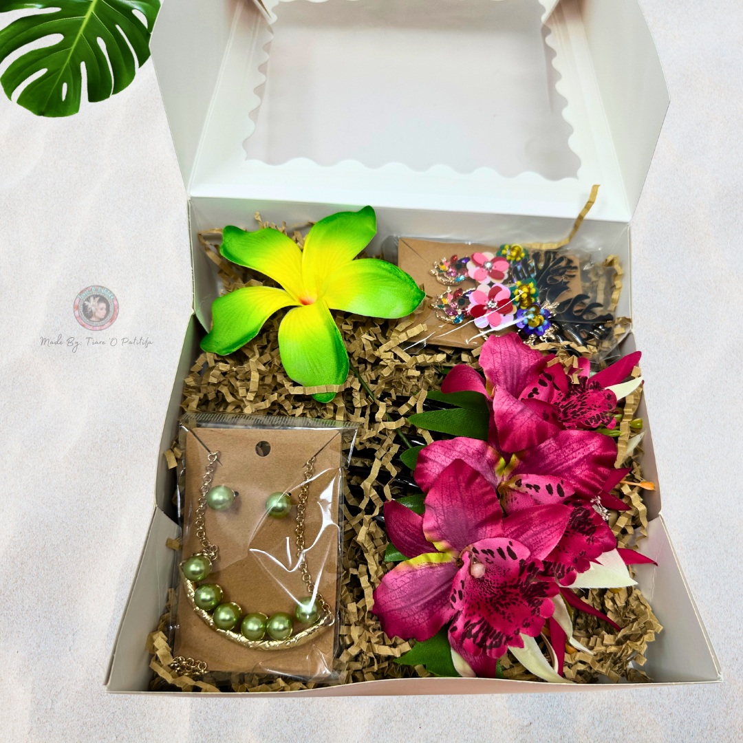 Polynesian Gift Box – Handmade Floral Jewelry & Island Accessories