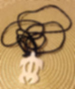 Thumbnail: Buffalo Bone Turtle Necklace