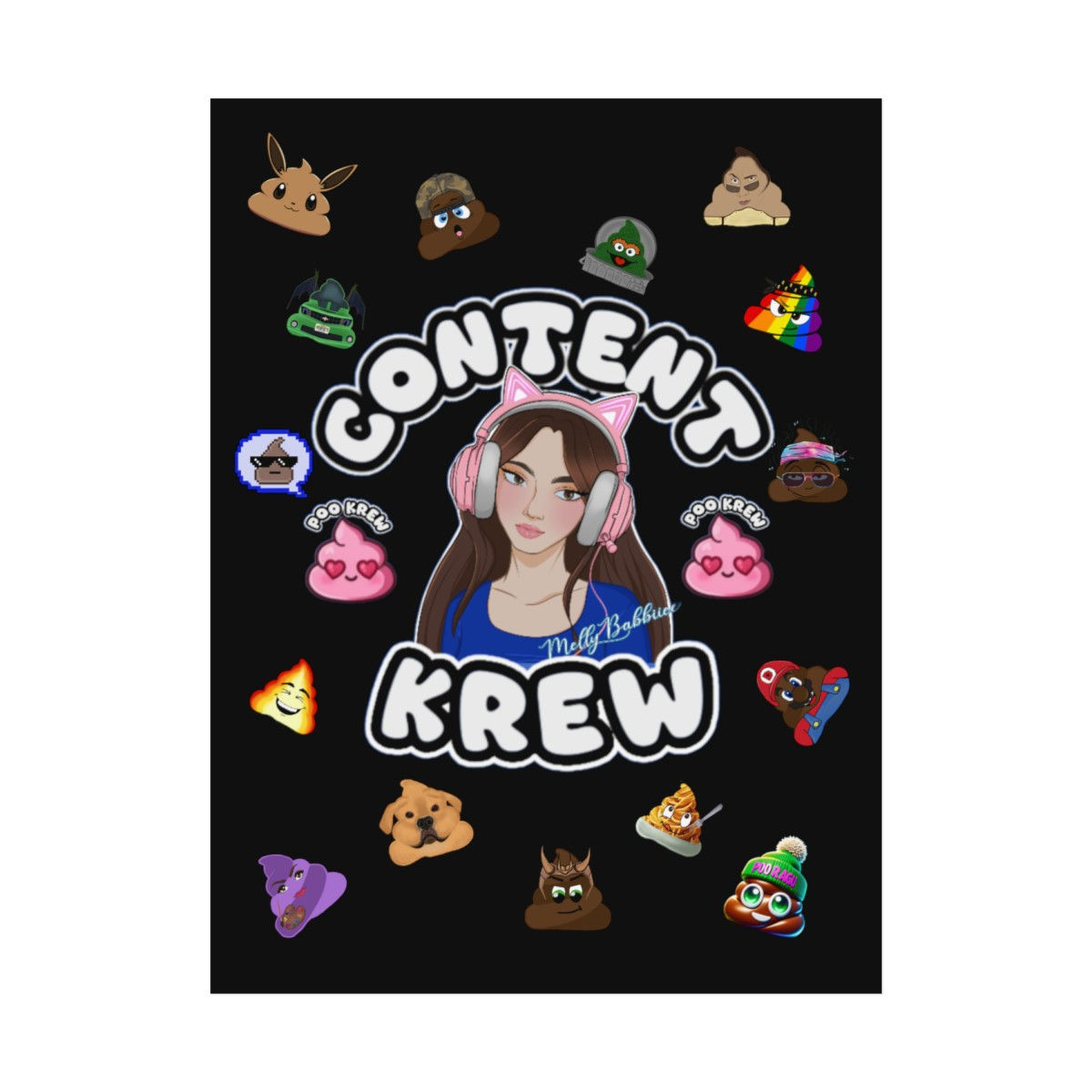 "The Krew" Melly Content Krew Poster