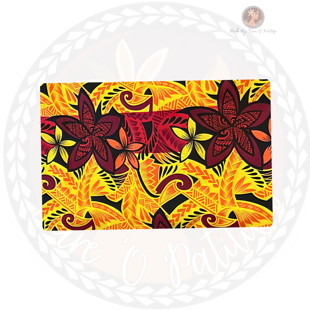 Yellow & Red Tribal Motif Print Pareu