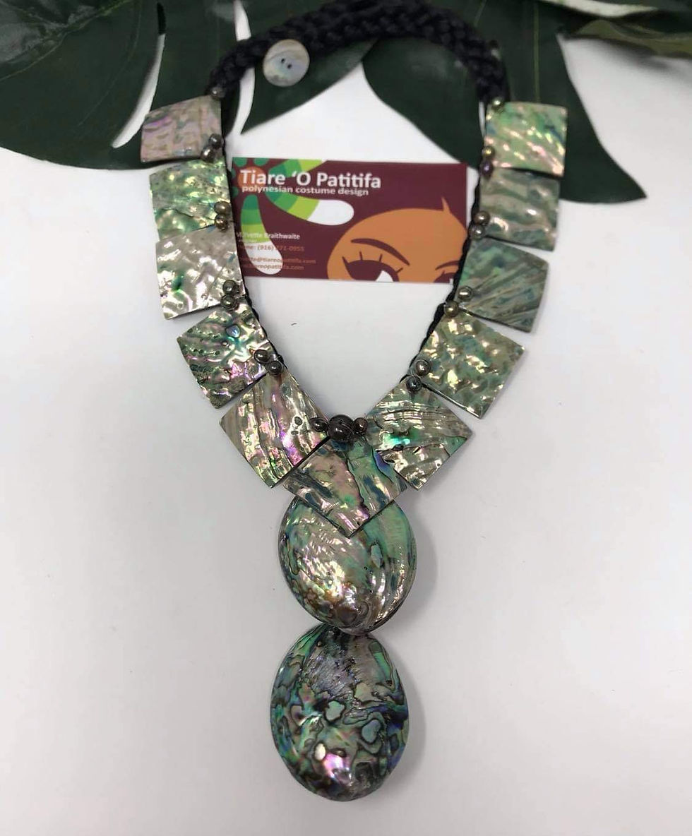 Thumbnail: Genuine RAW Abalone Shell & Freshwater Pearl Handmade Necklace